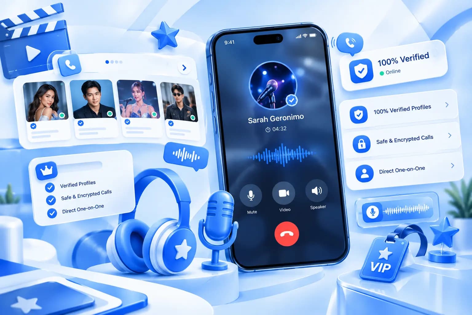 Talk directly with celebrities through Celaeno video calls